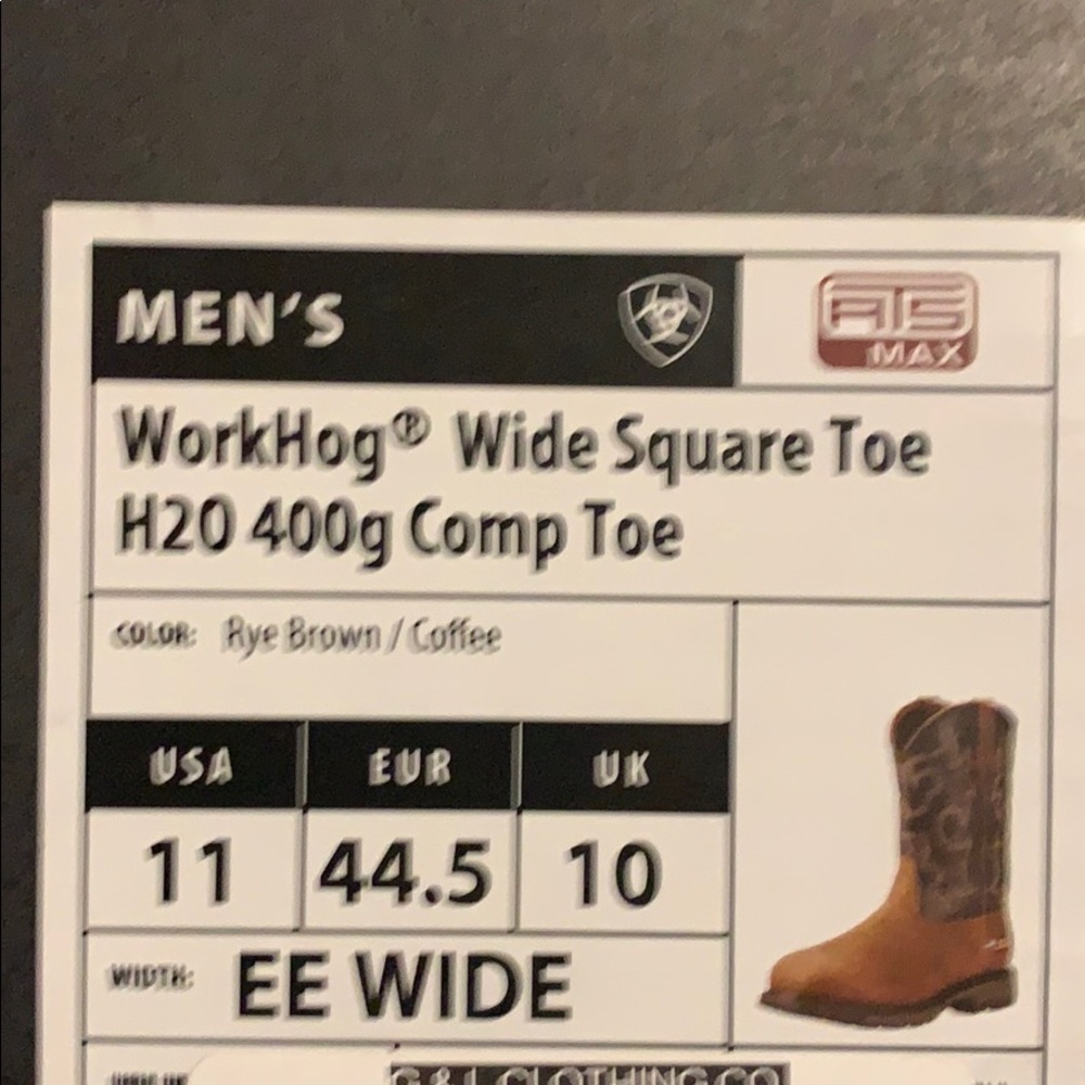 Ariat workhog boots worn once.